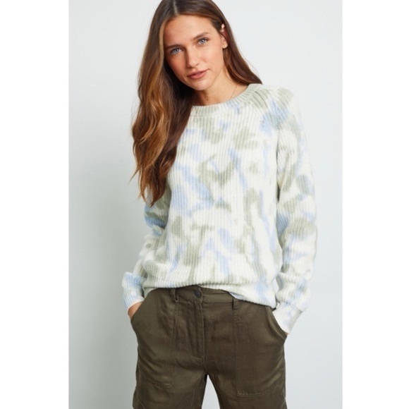 RAILS Venus Mint Green Tie Dye Sweater, Cotton & Cashmere, Size XS - Picture 1 of 9